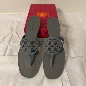 Tory Burch, The Miller Square Toe Sandal, Cloud Blue, Size 10.5, Good Condition